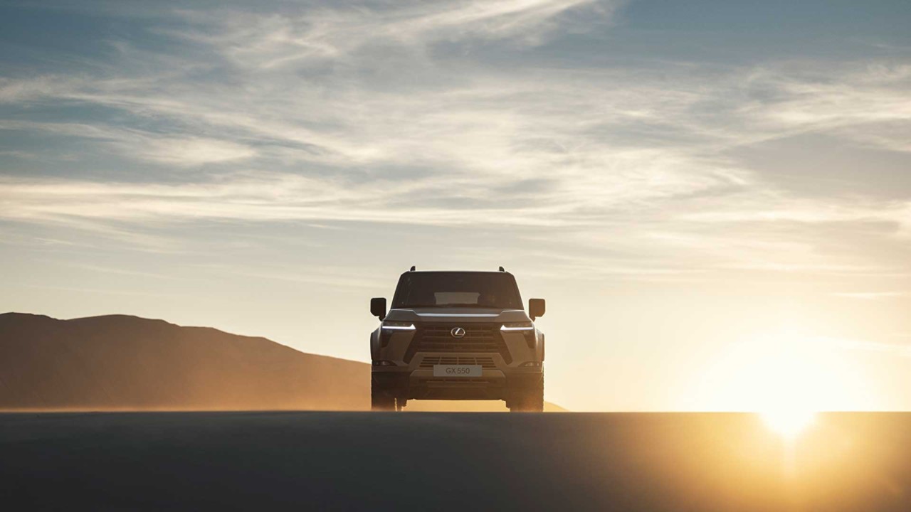 A Lexus GX parked in a rural location